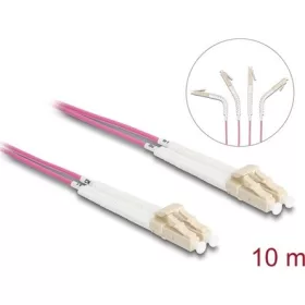   Delock Üvegszálas optikai kábel LC Duplex - LC Duplex egyszerű többszörös, OM4 hajlított, 10 m