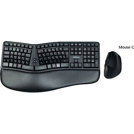 Zalman ZM-K690M Ergonomic USB magyar membrán billentyűzet + egér fekete (mouse: C)