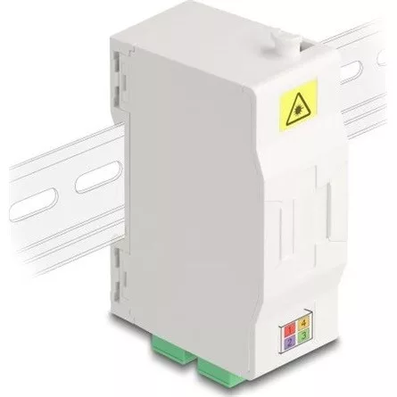 Delock Optikai szál csatlakoztató doboz DIN sínhez csatlakozó tartállyal és 4 x SC Simplex coupler-rel
