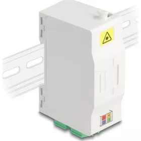   Delock Optikai szál csatlakoztató doboz DIN sínhez csatlakozó tartállyal és 4 xLC Duplex coupler-rel