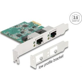 Delock 88101 2,5Gb/s PCIe x1 Dual RJ45 hálózati adapter