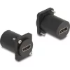 Delock D-típusú Modul HDMI 8K 60Hz anya   anya csavarokkal fekete