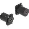 Delock D-típusú Modul HDMI 8K 60Hz anya   anya csavarokkal fekete