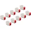Delock Keystone Modul RJ45 anya - LSA Cat.6A eszközmentes piros 10 db-os szett