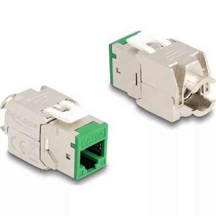 Delock Keystone Modul RJ45 anya - LSA Cat.6A eszközmentes zöld 10 db-os szett