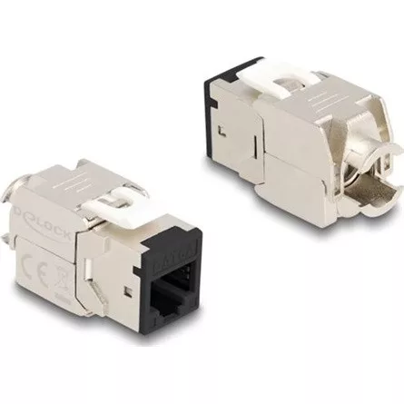 Delock Keystone Modul RJ45 anya - LSA Cat.6A eszközmentes fekete 10 db-os szett