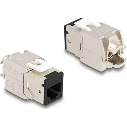 Delock Keystone Modul RJ45 anya - LSA Cat.6A eszközmentes fekete 10 db-os szett