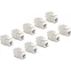 Delock Keystone Modul RJ45 anya - LSA Cat.6A eszközmentes fehér 10 db-os szett