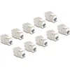 Delock Keystone Modul RJ45 anya - LSA Cat.6A eszközmentes fehér 10 db-os szett