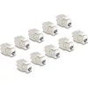 Delock Keystone Modul RJ45 anya - LSA Cat.6A eszközmentes fehér 10 db-os szett