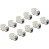 Delock Keystone Modul RJ45 anya - LSA Cat.6A eszközmentes szürke 10 db-os szett
