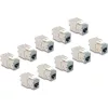 Delock Keystone Modul RJ45 anya - LSA Cat.6A eszközmentes szürke 10 db-os szett