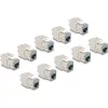 Delock Keystone Modul RJ45 anya - LSA Cat.6A eszközmentes szürke 10 db-os szett