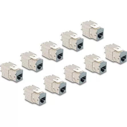 Delock Keystone Modul RJ45 anya - LSA Cat.6A eszközmentes szürke 10 db-os szett