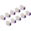Delock Keystone Modul RJ45 anya - LSA Cat.6A eszközmentes ibolya 10 db-os szett