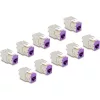 Delock Keystone Modul RJ45 anya - LSA Cat.6A eszközmentes ibolya 10 db-os szett