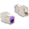 Delock Keystone Modul RJ45 anya - LSA Cat.6A eszközmentes ibolya 10 db-os szett