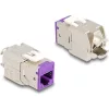 Delock Keystone Modul RJ45 anya - LSA Cat.6A eszközmentes ibolya 10 db-os szett