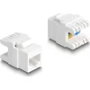 Delock Eszközmentes, borított Keystone modul RJ45 anya - LSA Cat.6A mini