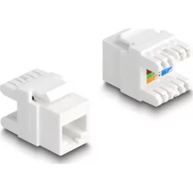   Delock Eszközmentes, borított Keystone modul RJ45 anya - LSA Cat.6A mini