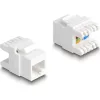 Delock Eszközmentes, borított Keystone modul RJ45 anya - LSA Cat.6A mini