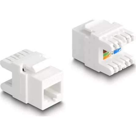 Delock Eszközmentes, borított Keystone modul RJ45 anya - LSA Cat.6A mini