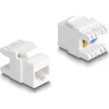 Delock Eszközmentes, borított Keystone modul RJ45 anya - LSA Cat.6A mini