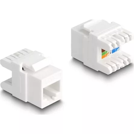 Delock Eszközmentes, borított Keystone modul RJ45 anya - LSA Cat.6A mini