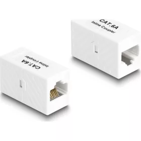   Delock RJ45 CAT6A UTP -> RJ45 CAT6A UTP F/F adapter fehér