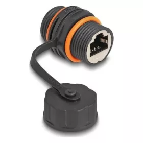   Delock Kábel csatlakoztató RJ45 anya - RJ45 anya Cat.6A M20 cérnával és védő kupakkal IP68 por és vízhatlan