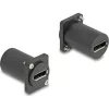 Delock D-típusú modul DisplayPort anya - anya 4K fekete