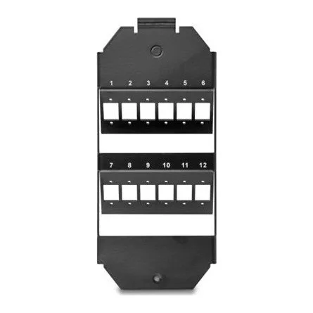 Delock Optikai szálas foglalat 12 portos SC Simplex / LC Duplex párosítókhoz fekete