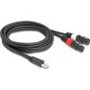Delock Adapter RJ45 kábel apa - 2 x XLR 3 tűs anya fekete színű 2 m