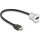 Delock HDMI beépített anya 8K 60 Hz kábelcsatlakozóval 30 cm, alumínium