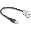 Delock USB 2.0 A-típusúbeépített anya kábelcsatlakozóval 30 cm, alumínium