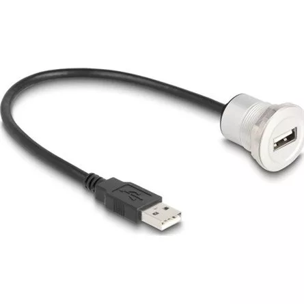 Delock USB 2.0 A-típusúbeépített anya kábelcsatlakozóval 30 cm, alumínium