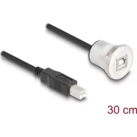   Delock USB 2.0 B-típusúbeépített anya kábelcsatlakozóval 30 cm, alumínium
