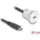 Delock USB 10 Gbps USB Type-C  beépített anya kábelcsatlakozóval 30 cm, alumínium