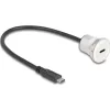 Delock USB 10 Gbps USB Type-C  beépített anya kábelcsatlakozóval 30 cm, alumínium