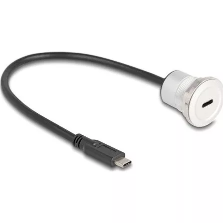 Delock USB 10 Gbps USB Type-C  beépített anya kábelcsatlakozóval 30 cm, alumínium