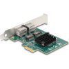 Delock 88206 1Gb/s PCIe x1 Dual RJ45 hálózati adapter BCM