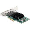 Delock 88208 1Gb/s PCIe x4 Quad RJ45 hálózati adapter BCM