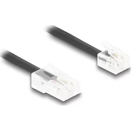 Delock Telefon csavart kábel RJ11 apa - RJ45 apa fekete színű 1 m