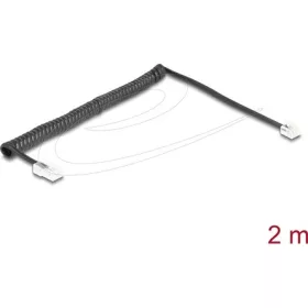   Delock Telefon csavart kábel RJ11 apa - RJ45 apa fekete színű 2 m