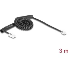   Delock Telefon csavart kábel RJ11 apa - RJ45 apa fekete színű 3 m