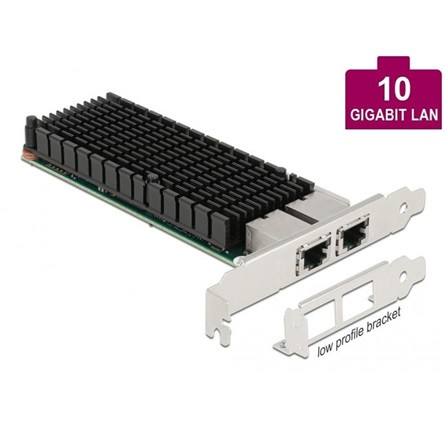 Delock X540 10Gb/s PCIe x8 Dual RJ45 hálózati adapter low profile