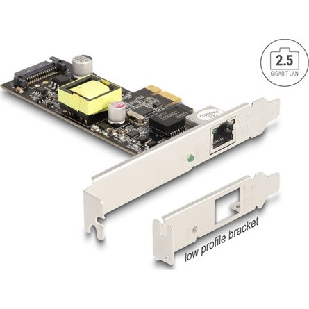 Delock PCI Express x1 kártya - 1 x 2,5 Gigabit LAN PoE+