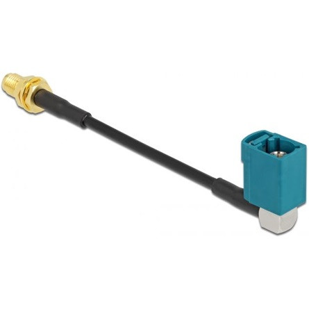 Delock FAKRA Z -> SMA M/M adapter 0.1m 90°/egyenes