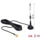 Delock ADA Delock 88879 GSM / UMTS SMA dugó 3dBi irányított mágneses alap + antenna - Fekete