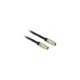 Delock KAB Delock 88945 IEC Plug > IEC Jack RG-6/U quad shield antenna kábel - 1m - Fekete